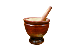 Wooden Mortar and Pestle