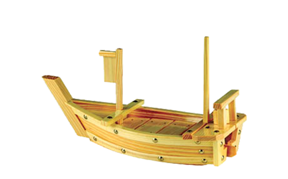 סירת עץ להגשת סושי 90 ס'מ