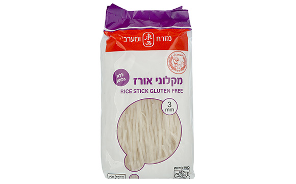 מקלוני אורז ללא גלוטן 3 מ"מ 400ג' (ליאן טונג)