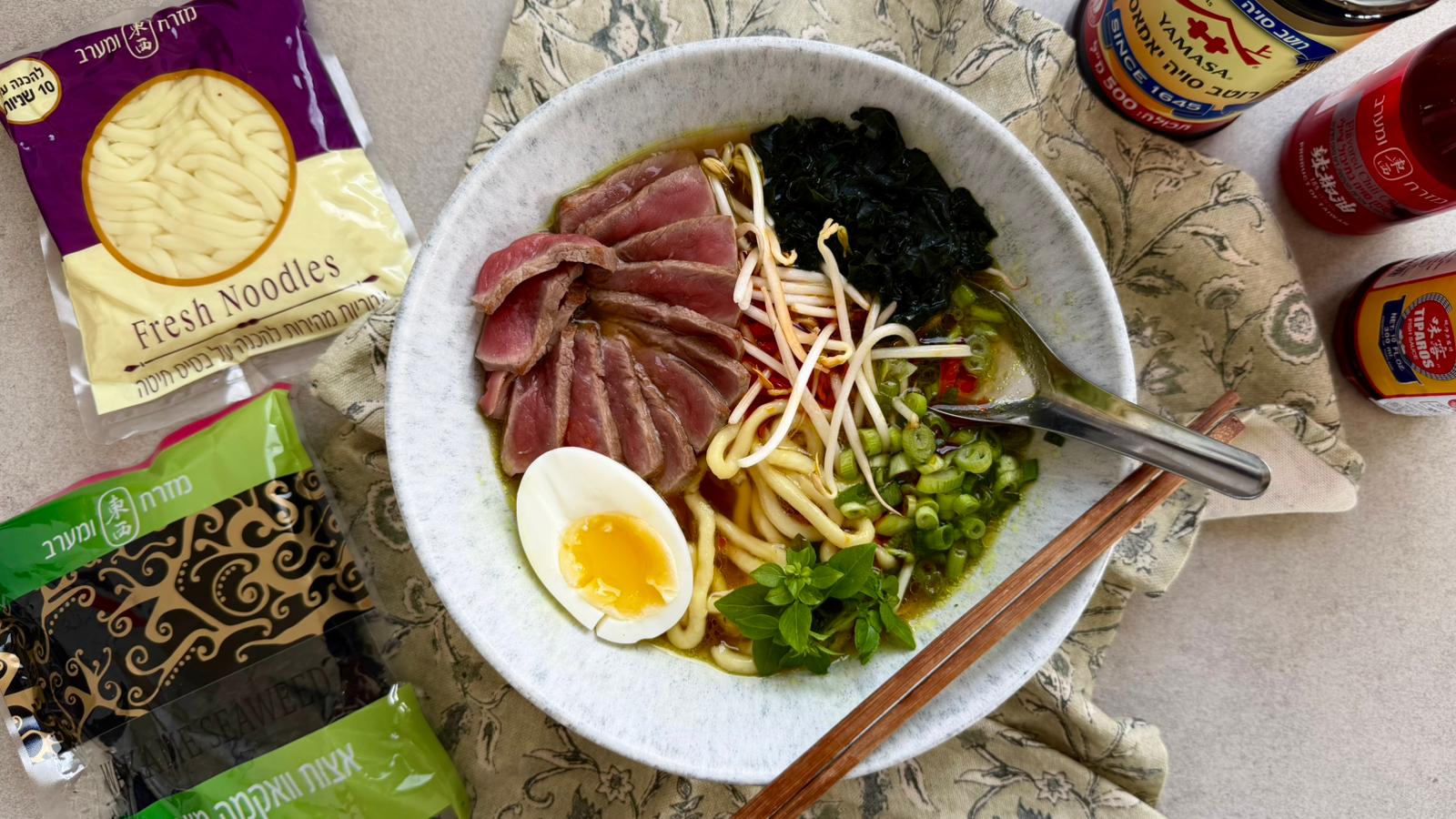 מרק ראמן בקר קל להכנה