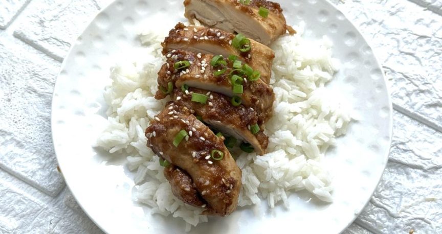 סטייק פרגית ברוטב חמאת בוטנים אסיאתי